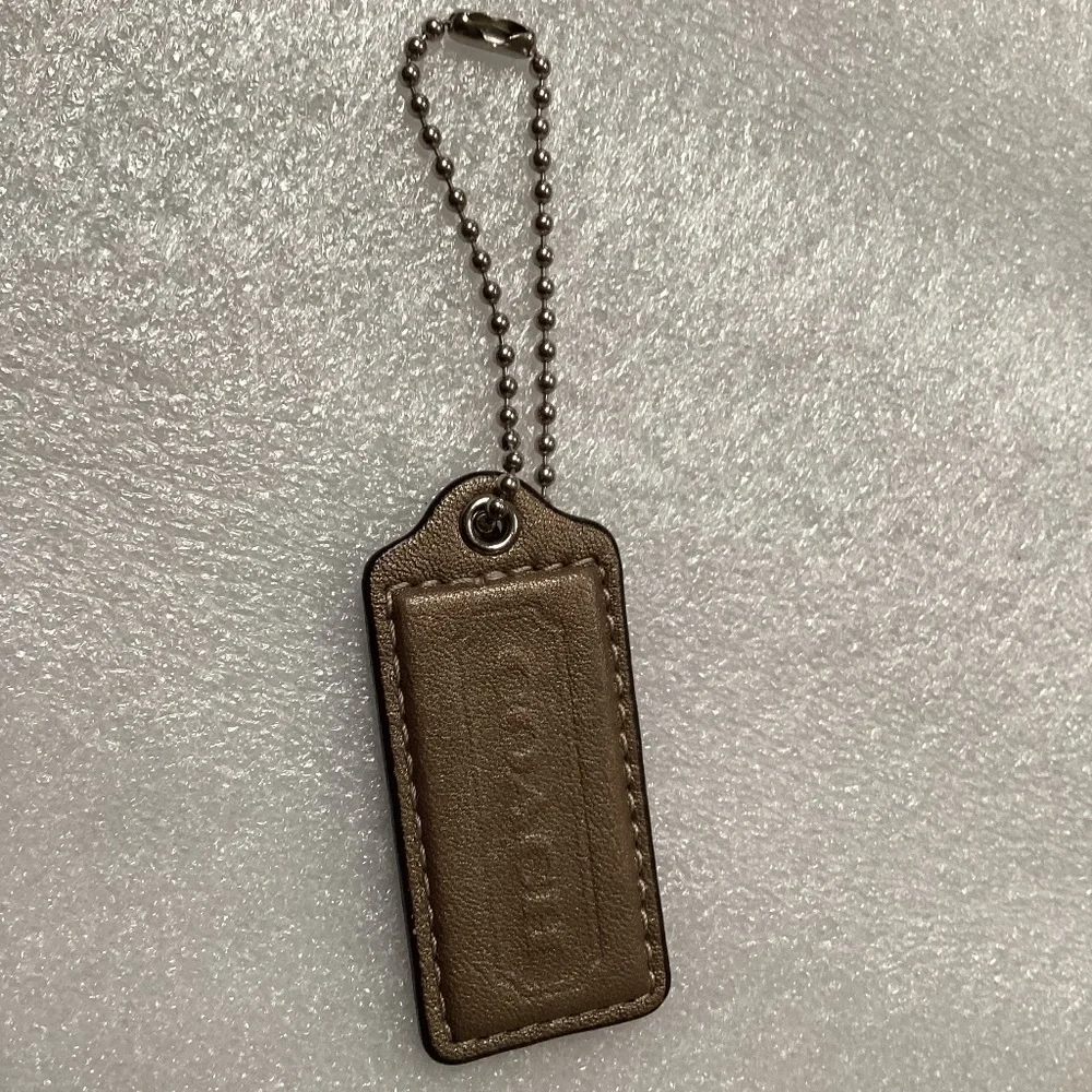 Coach Dark Beige Bag Tag/Hang Tag
